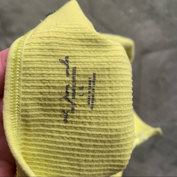 neon yellow one shoulder bralette - Picture 3 of 3